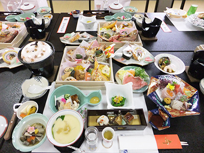 慶祝の料理。11,000円のコース