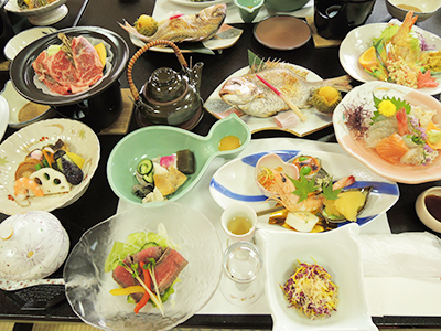 慶祝の料理。9,500円のコース
